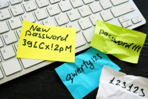 Sticky notes - How to Create Safe Password Practices